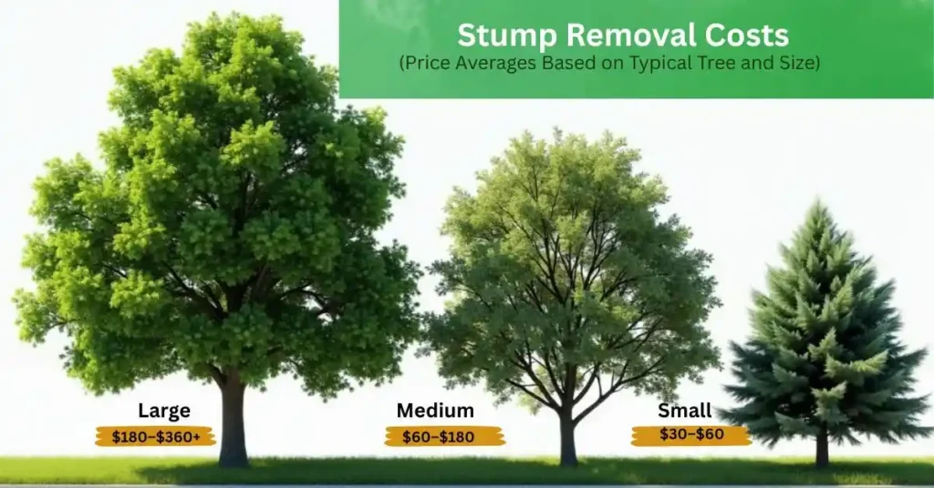  Stump Removal Cost  Based on Stump Size 